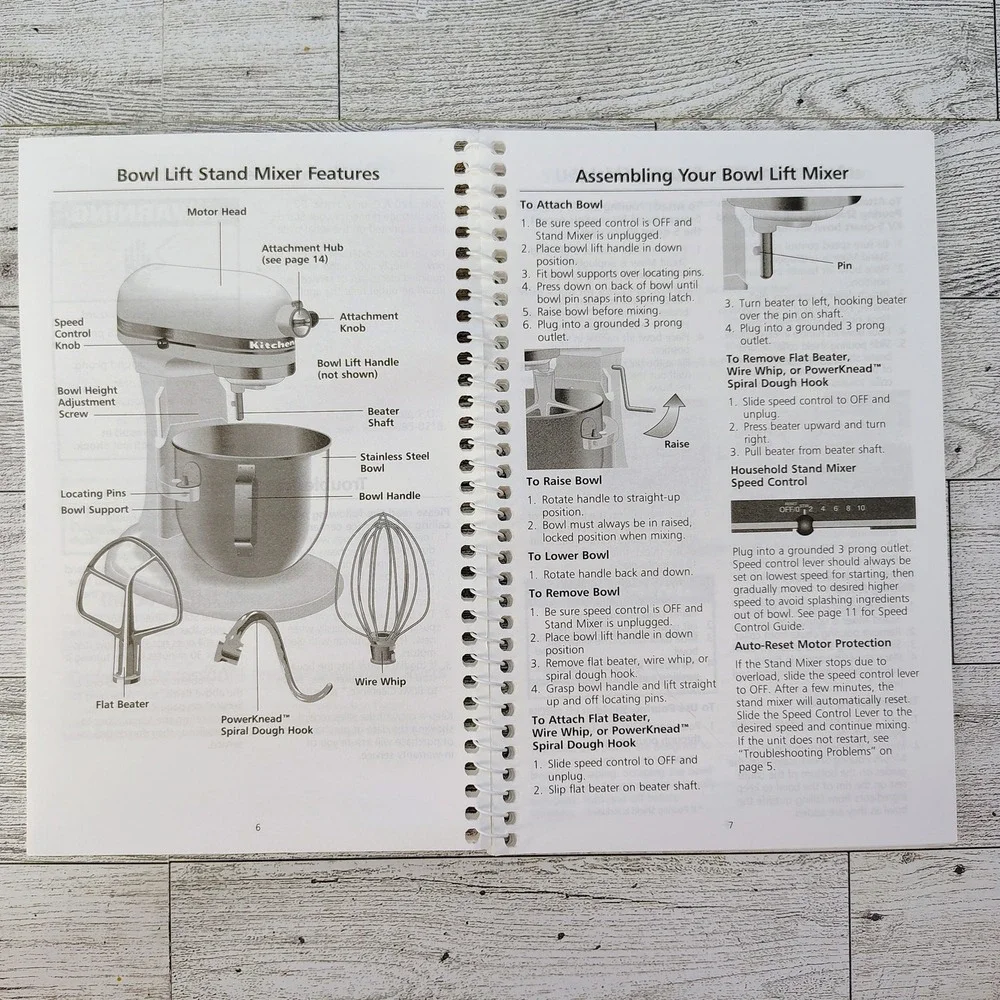 KitchenAid‎ Bowl-Lift Stand Mixer Instructions and Recipes 2003 Spiral 9708307